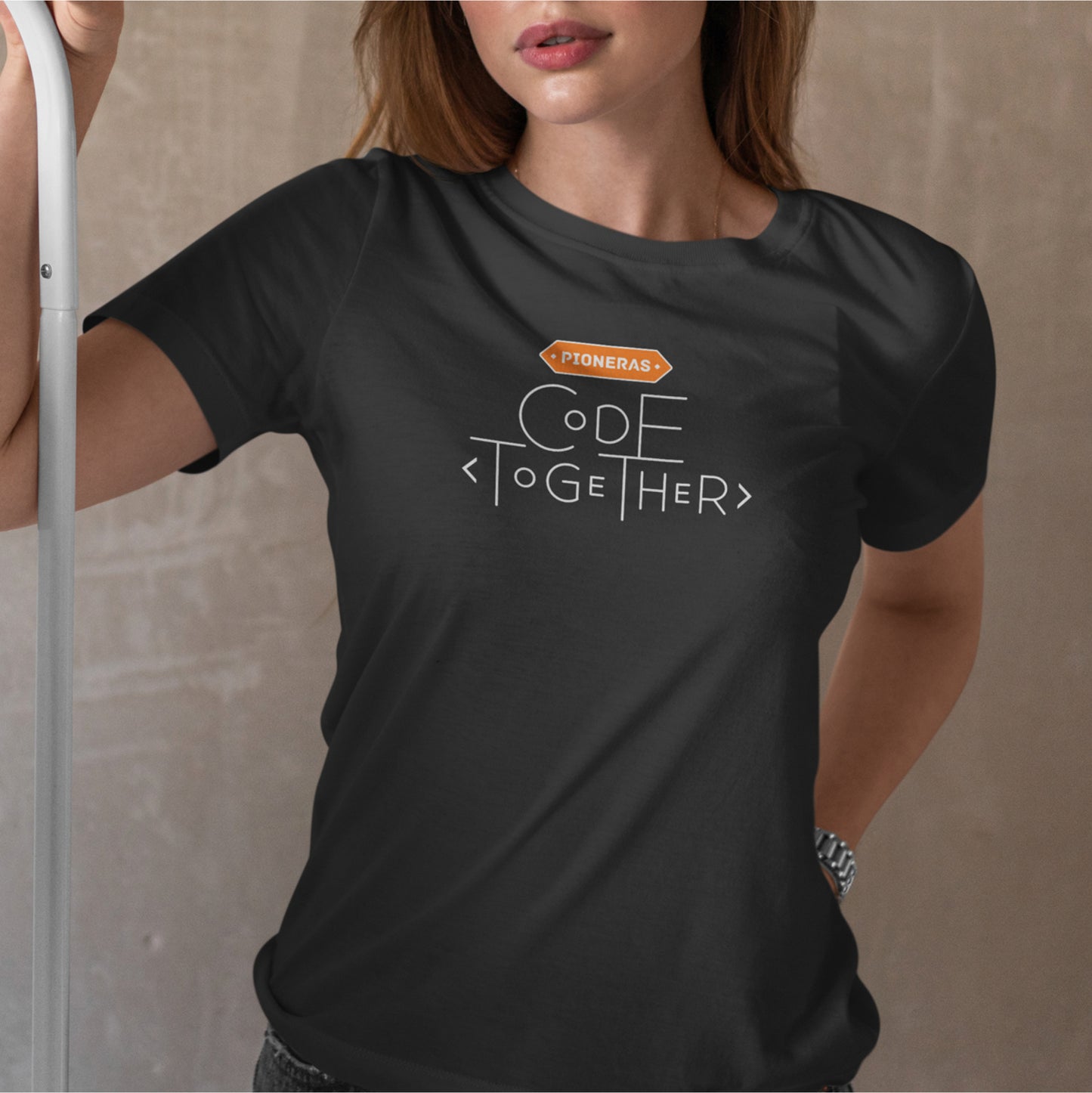Camiseta Pioneras - Code Together - Black