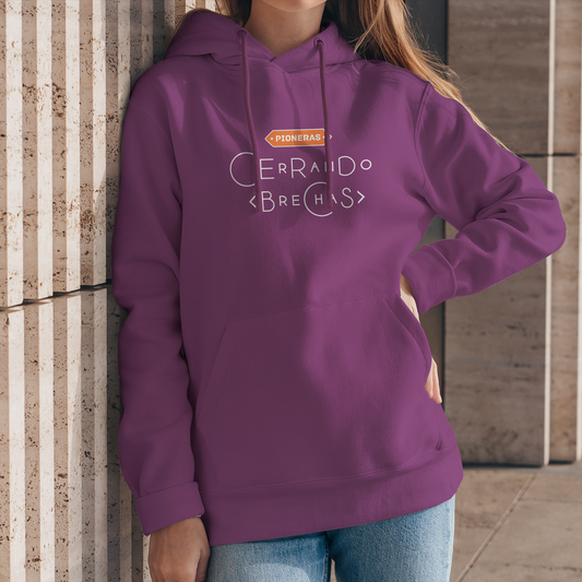 Hoodie Pioneras - Cerrando Brechas - Purple